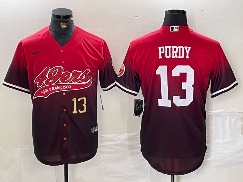 Men San Francisco 49ers #13 Purdy Red Joint Name 2024 Nike Limited NFL Jersey style 6->minnesota twins->MLB Jersey
